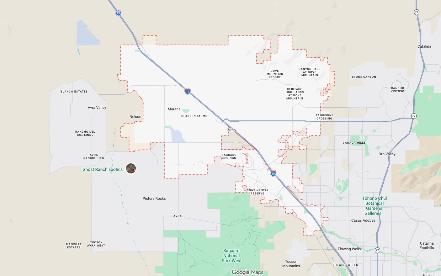 Marana AZ map