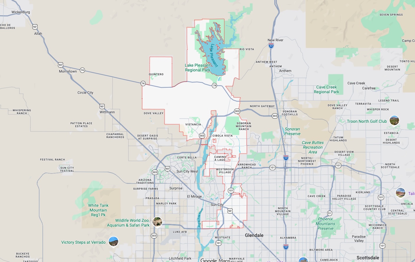 Peoria AZ map