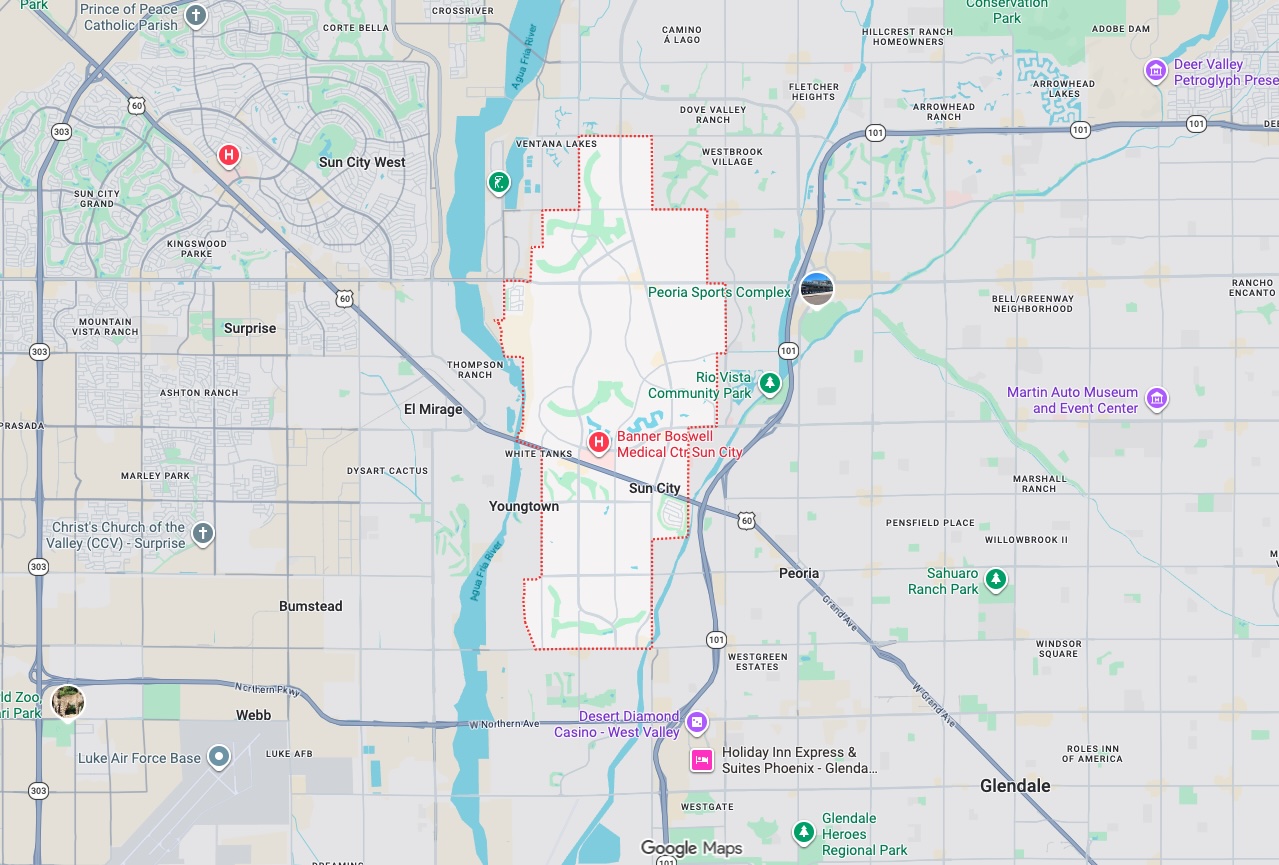 Sun City AZ map